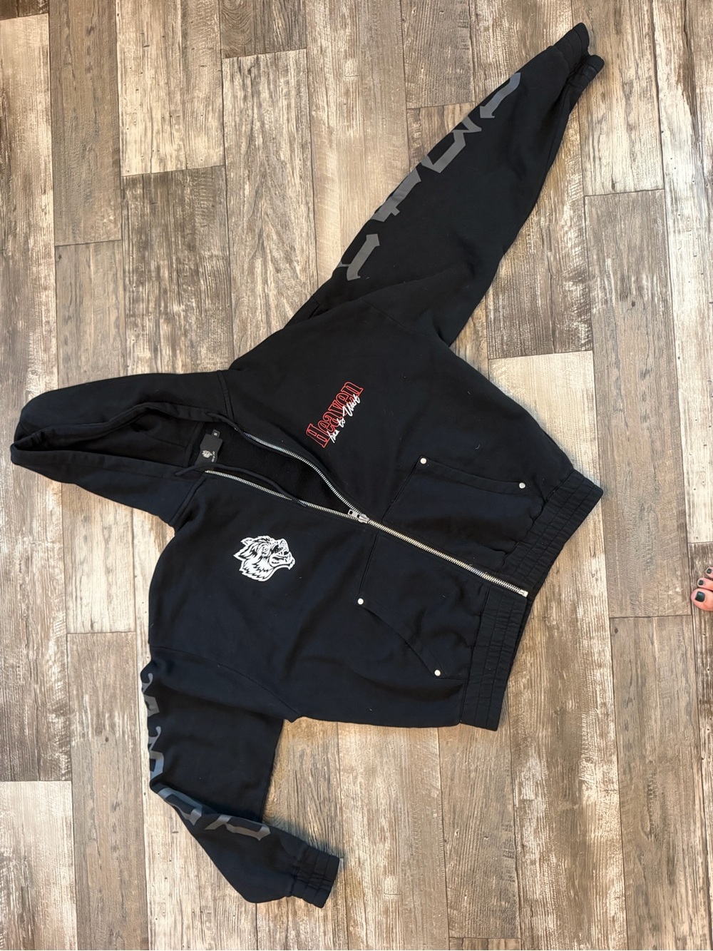 Darc Sport Heaven Has To Wait Zip Hoodie NWOT